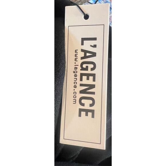 L'AGENCE Felicia Knit Off The Shoulder Dress in Black NWT Size Large - Picture 5 of 6